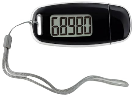 Petit podomètre numérique avec clip et cordon de serrage, podomètre simple pour fitness, camping, randonnée, sport