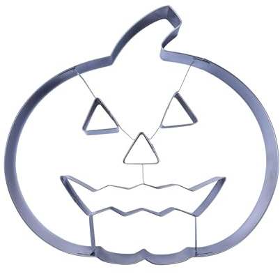 Zenker XXL Ausstecher Kürbiskopf aus Edelstahl, gigantischer Halloween Keksausstecher für riesige Plätzchen & Kekse, Riesen Backausstecher, spülmaschinengeeignet, Ca. 20 x 2,5 x 19 cm