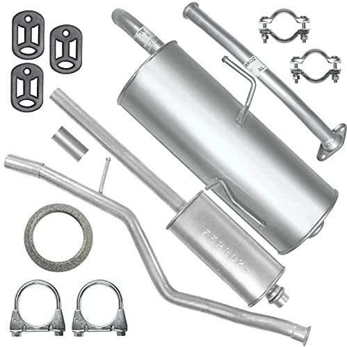 FERROZ Abgasrohr und Mitteltopf und Auspuff-Endtopf für Peugeot 206 CC 01.1998-12.2009 1.6 Cabriolet (CC)