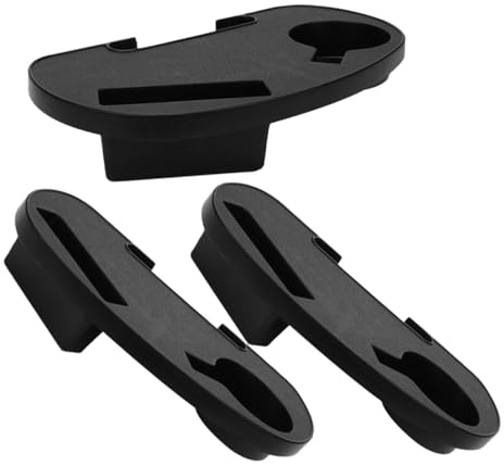 JOINPAYA Portavasos para Silla Reclinable 3 Piezas Plástico Durable Bandeja Lateral con Clip para Bebidas y Móvil Accesorios para Sillas de Camping y Relajación al Aire Libre