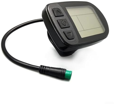 Yuanpgky -LCD5 LCD Meter mit 5-adrigem wasserdichtem Anschluss für Controller, kompatibel mit 24V/36V/48V Elektro für Fahrradsysteme, schwarzes ABS-Fahrradcomputer-Display für