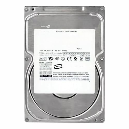 SIMPLETEK - 40GB IDE PATA Festplatte 3,5 | 7200 RPM, Ultra-ATA/133 | Interne HDD für Vintage-PCs und Industriesysteme (generalüberholt)