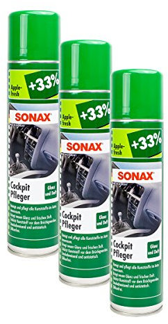 SONAX 3X 03443000 CockpitPfleger Apple-Fresh CockpitReiniger 400ml