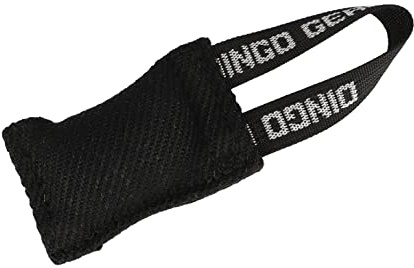 Dingo Gear Baumwolle-Nylon Mini Beißwurst, Schwarz, 10 x 5 cm | Hundetraining, S00089