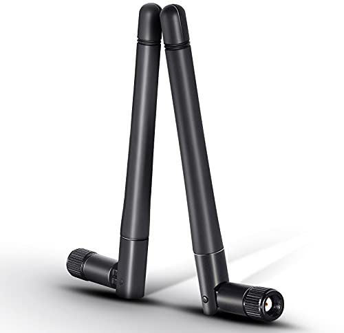 Eightwood WiFi Antenna 2.4G / 5G Antenna 3dBi inclinabile a doppia frequenza Adattatore RP-SMA Antenna Wlan Antenna 2 pezzi per scheda Wifi Schede Router wireless PCI Router Wireless Bluetooth ZigBee