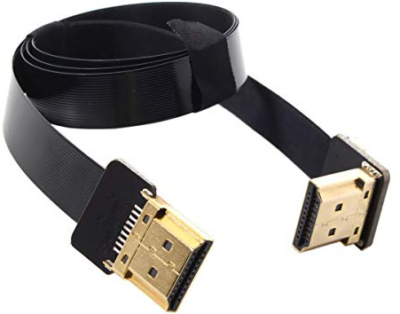 JSER CYFPV FPV HDMI Male to Up Angled 90D HDMI Male HDTV FPC Flat Cable for FPV HDTV Multicopter Aerial Photography (0.5m)