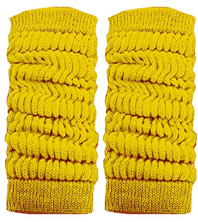 Toocool - Calentadores Piernas Mujer, Calentadores de Piernas Niña Ideales Baile, a la Moda y Calentitos LO-LW01 [Talla única, Amarillo]