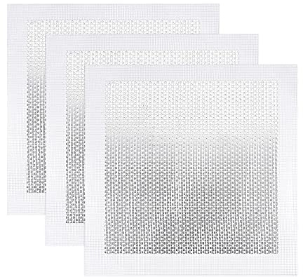 sourcing map Aluminum Wall Repair Patch 8 x 8 Self-Adhesive Fiberglass Mesh Over Galvanized Plate 3Pcs