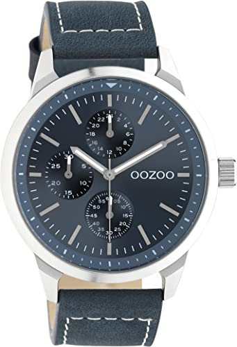 Oozoo Timepieces Herren Uhr - Armbanduhr Herren mit 22mm Lederarmband - Analog Herrenuhr in rund C10905