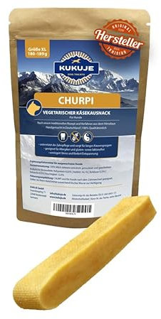 Kukuje Churpi 180 g- Das Stück Himalaya für deinen Hund - Kauknochen aus Hartkäse Käseknochen Kauspielzeug Kaustange Hundekäse