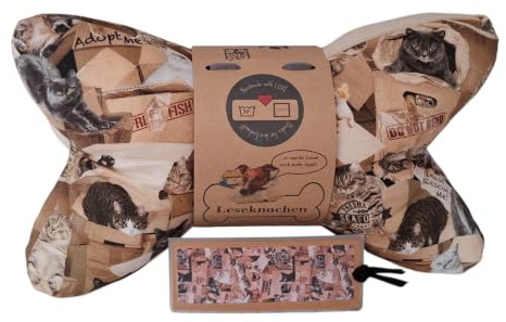 Bastel-Stall by Wetzel Leseknochen Katzen im Karton Gr. M mit Lesezeichen