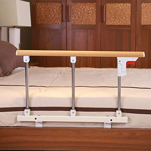 Handlauf am Bett, Edelstahl-Leitplanke, Griffbasis, Krankenhausbett, einzelner Handlauf, verdicktes, zusammenklappbares Pflegebett, Absturzsicherung, Sicherheitshilfsschienen (Farbe: B, Größe: 70 x