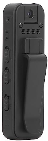 Mini Caméra Vidéo Corporelle, Caméra Corporelle de Police 1080p, Caméra de sécurité Portable avec Enregistreur Vidéo Portable avec Vision Nocturne, Smartphone à Connexion