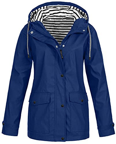 tsaChick Regenhut Damen Wasserdicht Regenjacke Damen Wasserdicht Atmungsaktiv Regenjacke GroßE GrößEn Regenmantel Leicht Jacke Windbreaker Mit Kapuze Softshelljacke Fahrradjacke Funktionsjacke