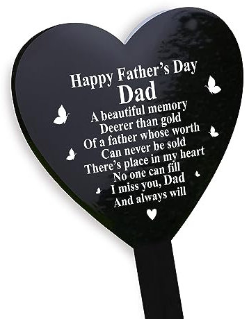 RED OCEAN Fathers Day Memorial Plaque Dad Grave Stake Ornament Remembrance Item Memorial Gift For Dad