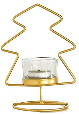Kerzenständer Kerzenständer Nordische Kreative Form Kerzenhalter Goldene Kerzenhalter Aus Schmiedeeisen Heimdekoration Basteln Kerzenhalter Windlicht groß Teelichthalter (Color : Christmas Tree)