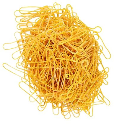 STOBOK 50g Yellow Rubber Bands Sturdy Bundling Rings High Elastic Natural Rubber for Home Office DIY Hair Rope Use