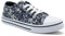 DEK Womens Ladies Canvas Lace Up Denim Floral Baseball Sneakers Casual Flat Plimsoll Trainers Fashion Pumps (Navy Floral, UK Footwear Size System, Adult, Women, Numeric, Medium, 8)