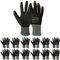 RuviGrab – Pack de 12 - Guante de Trabajo de Nitrilo - Guantes Anti-Grasas y aceites - Guantes jardinería - Guantes para Trabajos de Construcción o Agricultura - Guantes Trabajo Hombre y Mujer