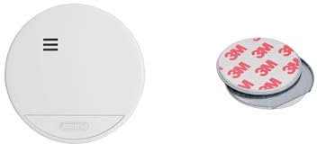 ABUS Rauchmelder RWM150 + Magnetpad Set - langlebige 10-Jahres-Batterie - für Wohnräume und VDs geprüft nach DIN EN 14604-85 dB lauter Alarm - Weiß