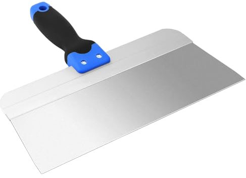 QWORK® 300mm Edelstahl Spachtel Edelstahl mit Kunststoffgriff, Malerspachtel, Flächenspachtel