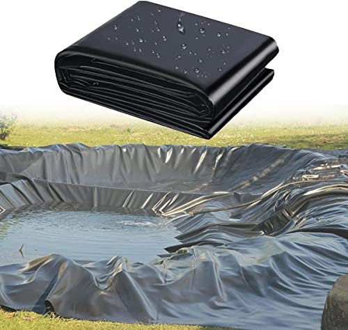 PRMTYUP 3x5m/10x16.5ft,Fischteichfolien, StrapazierfäHige Gartenteichmembran, Teichfolie FüR Den AußEnbereich, Gummiunterlage FüR WassergäRten, Fischteiche, Wasserbrunnen, Wasserfall