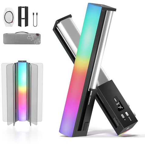 ZHIYUN CINEPEER C100 100W RGB Stick Light LED APP Control Video Light Wand 2700K-6500K CRI 95+ TLCI 98+ Continuous Output Lighting for 6 * 4500 mAh Photography 14.3 Tube Lights Standard