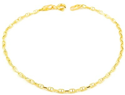 Monde Petit Pulsera Mujer Oro Amarillo 18K Forzada Ancla Hueca 19 cm - Certificado Garantía - 1437