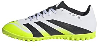 Adidas Unisex Club Turf Football Boots, FTWR White/Core Black/Lucid Lemon, 39 1/3 EU