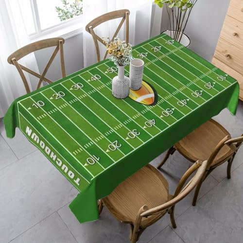 GXUNGT American Football Field Ball Sport Druck, elegante, rechteckige Tischdecke, für Ess-, Küchen- und Outdoor-Tische und Bauernhaus-Dekoration