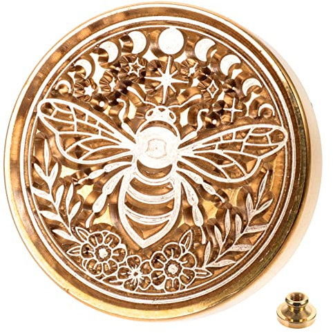 JEWEDECO 2stücke Wachssiegelstempel Mit Einzigartigem Bienenmuster Kupferkopf Für Scrapbooking Einladungskarten Dekoration Und Persönliche Briefe Geschenkidee