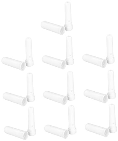 Bianco in Plastica, 10 Pezzi per Lavoro e Voli | Leggero, Applicazione Diretta di Oli Essenziali, Superficie Liscia Non Irritante, Vuoto