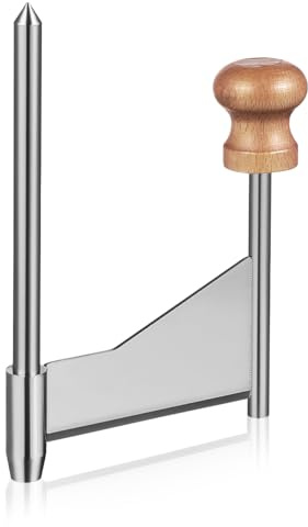 Sewacc - Fresadora de queso de acero inoxidable con mango de madera para chocolate herramienta de cocina versátil para virutas finas y uniformes