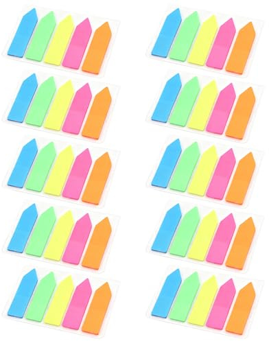 Étiquettes PET De Couleur Fluorescente Étiquette Adhésive Inscriptible Marqueur Page Repositionnable Bandes Surligneur Texte Pour Marqueurs Page Reliure
