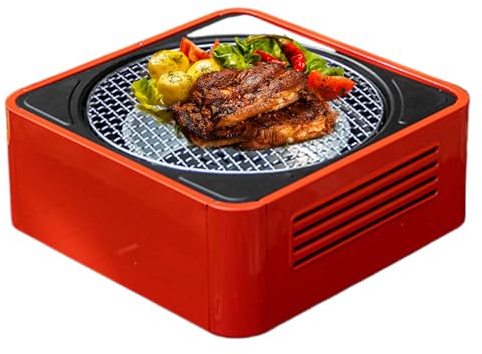 Barbacoa de carbón portátil para acampar, estufa de barbacoa de mesa compacta para exteriores, parrilla de carbón portátil | Para camping, jardín, playa, casa, picnics, cocidos