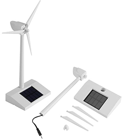 Solar Energy Wind Mill, Mini Solar Powered Windmill, Home Decoration Garden Desk Ornament for Science Teaching Tool
