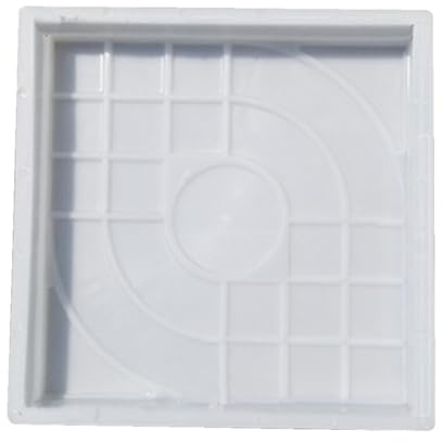 SILENRADAWN Stampo per Mattonelle in Plastica Bianco Riutilizzabile e Facile da Pulire per Pavimentazione da Esterno e Vialetto in Cortile