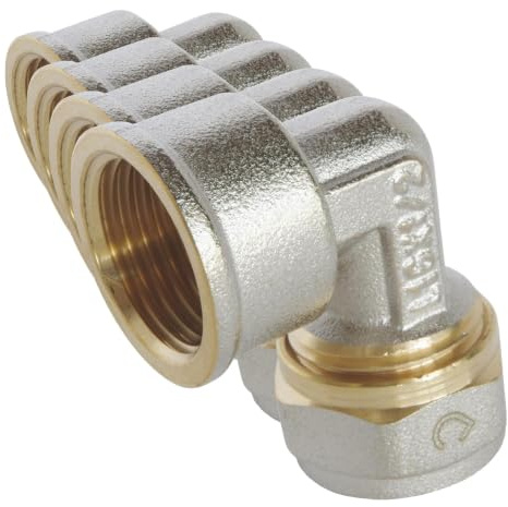 SOMATHERM FOR YOU - / 3764-16-15 - codo de compresión para tubería multicapa Ø 16 - Mujer 15/21 (1/2 '') (Paquete de 4)