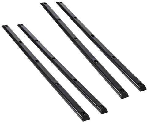 Zerodeko Skate Guards with Enhanced Grip and Reduced Friction 4pcs Plastic Black Vibrant Rib Bones Board Rails Skateboard Items for Skateboard Equipment for Smooth Skateboarding Sessions