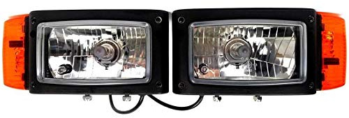 Matel Service 2x Scheinwerfer mit Blinker KOMPLETT für Traktor Bagger Radlader Baumaschinen