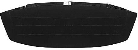 King & Priory Kummerbund aus schwarzem Samt