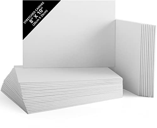Belle Vous 30 Stk Blanko Leinwände – 20 x 25cm – Bespannter Rahmen, Keilrahmen Leinwand Set für Künstlerbedarf, Leinwandbrett für Ölfarben, Acrylfarben, zum Skizzieren & Zeichnen