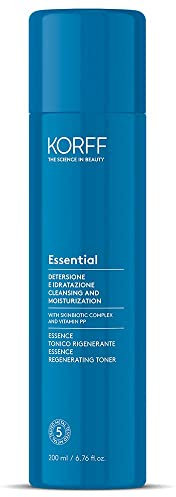Korff Essence Tonico Viso Rigenerante, Formula Idratante e Illuminante, Arricchito con Pantenolo, 200ml