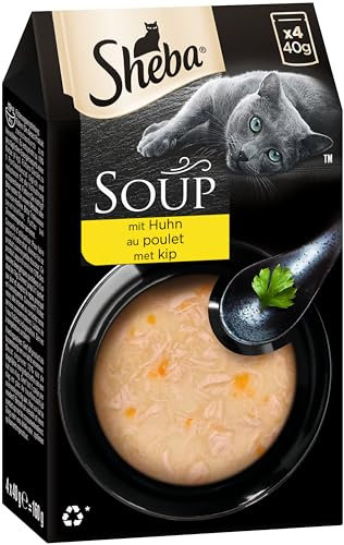 Sheba Multipack Soup - Katzennassfutter im Portionsbeutel - Huhn - 40 x 40g