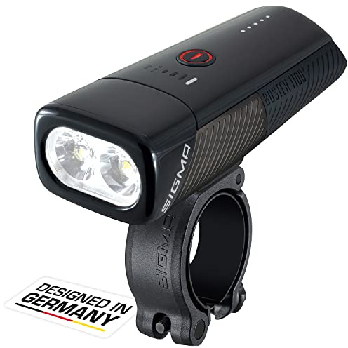 SIGMA Lumiere Velo Avant Buster 1100 - Lampe Velo LED Puissantes avec Six Modes d'Éclairage & Indicateur de Batterie | USB-C Rechargeable Eclairage Velo avec 165m de Portée Jusqu'à 50h