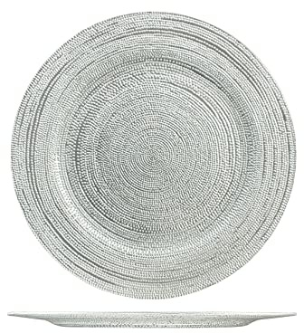H&H Celebration Sottopiatto in Vetro, Silver, 32cm, Natale, Festività, Brillante, Chic, 6384226