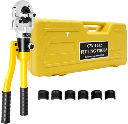 Ø16-32mm Hydraulische Presszange für Verbundrohr Rohr Presszange 8 Tons 360° Schwenkbarer Kopf Rohrpresszange Crimpzange
