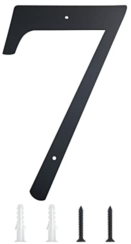 11 Inch Super Large House Numbers, Modern Address Numbers Elegant Black Finish Numbers Solid Metal House Sign for Door Plate for Home Gate Building Store Mailbox (7)