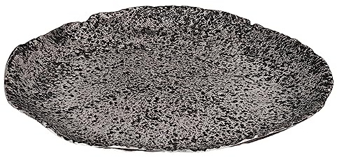 EGLO LIVING Dekoschale Forleyet, elegante Schale zum Dekorieren | runder Dekoteller handmade aus Aluminium in Nickel-Antik, Metallschale Ø 42 cm