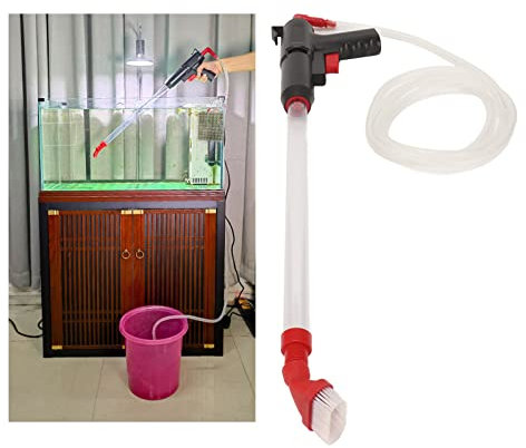 Pssopp Kit Sifone per la Pulizia della Ghiaia Dell'acquario Set di Attrezzi per la Pulizia Dell'acquario Kit di Regolabile per la della Ghiaia